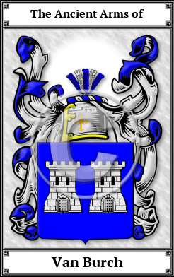 Van Burch Family Crest Download (JPG)  Book Plated - 150 DPI